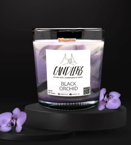 αρωματικό κερί σόγιας με άρωμα Black Orchid 240gr