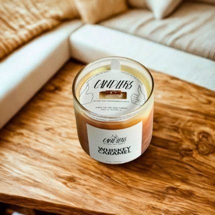 αρωματικό κερί σόγιας 220gr με άρωμα Whiskey Caramel