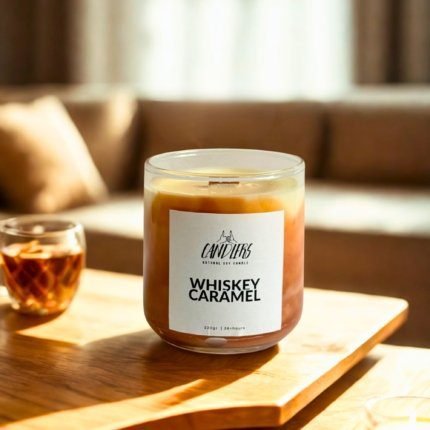 αρωματικό κερί σόγιας 220gr με άρωμα Whiskey Caramel