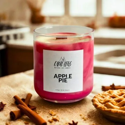 αρωματικό κερί σόγιας 220gr με άρωμα Apple Pie