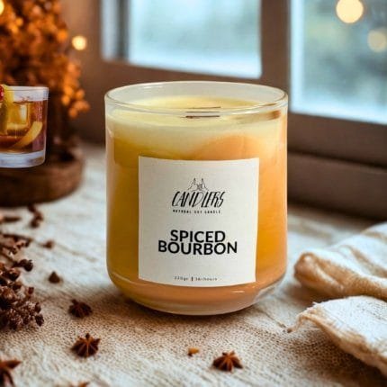 Αρωματικό κερί σόγιας 220γρ με άρωμα Spiced Bourbon