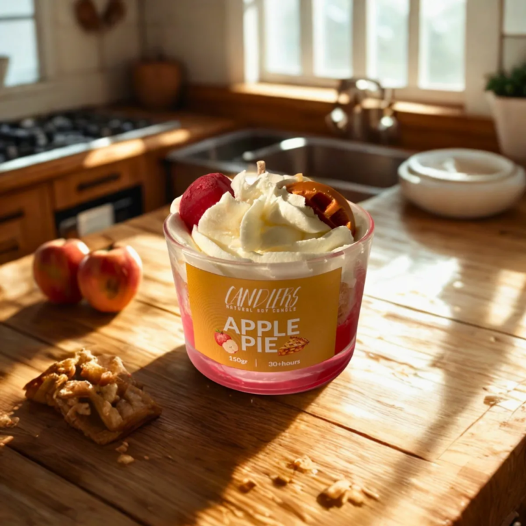 Αρωματικό κερί σόγιας 150γρ με άρωμα Apple Pie