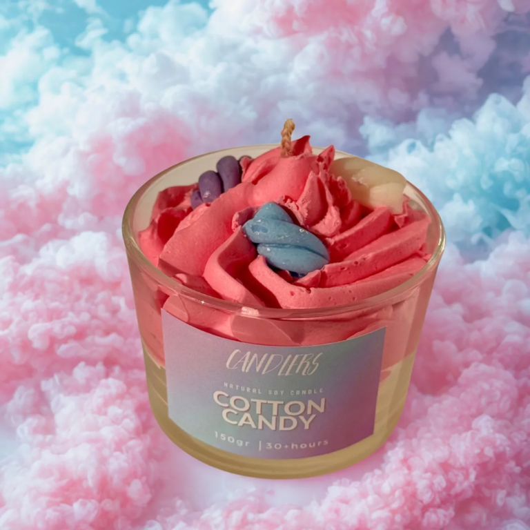 Αρωματικό κερί σόγιας 150γρ με άρωμα candy floss