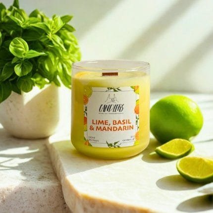 Αρωματικό κερί σόγιας 220γρ με άρωμα Lime, Basil & Mandarin