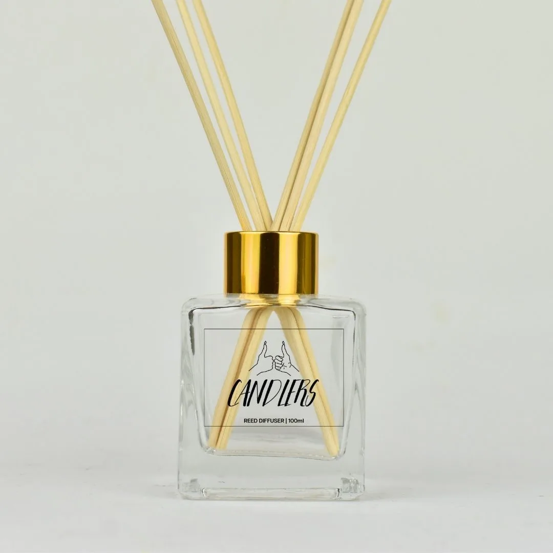 reed diffuser σε μπουκαλάκια των 100ml με χρυσό καπάκι