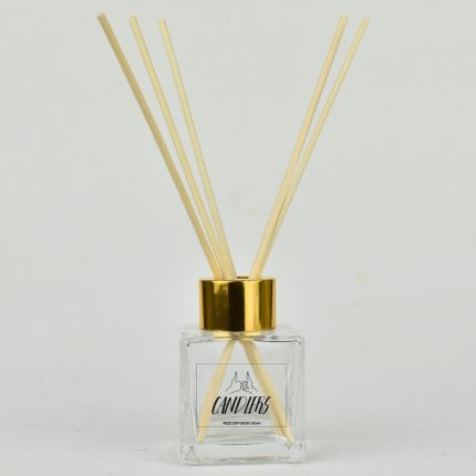 reed diffuser σε μπουκαλάκια των 50ml με χρυσό καπάκι