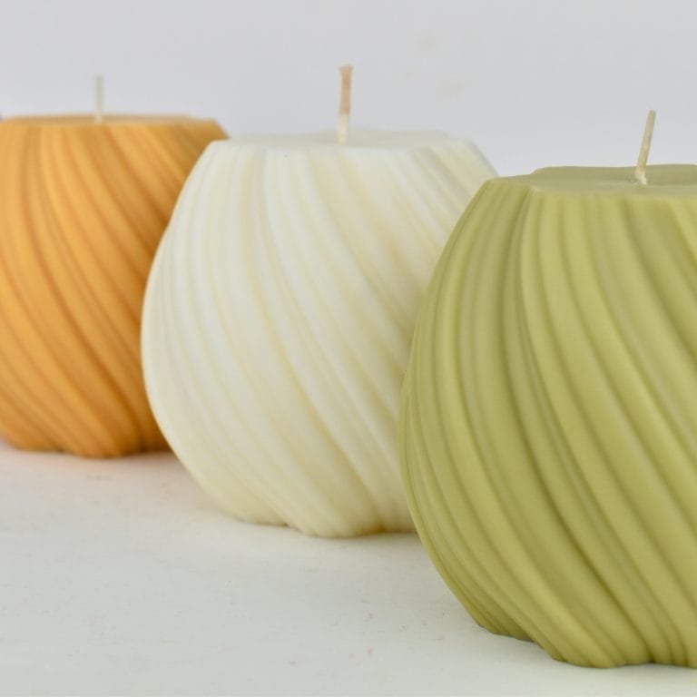 διακοσμητικό κερί σόγιας στριφογυριστό swirl large