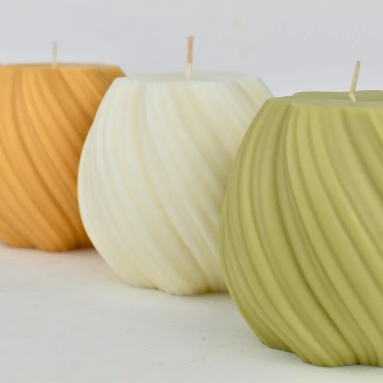 διακοσμητικό κερί σόγιας στριφογυριστό swirl large