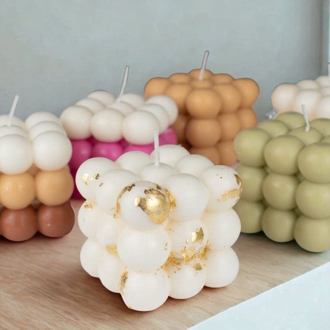 Bubble Cube bubble cube διακοσμητικό κερί σόγιας