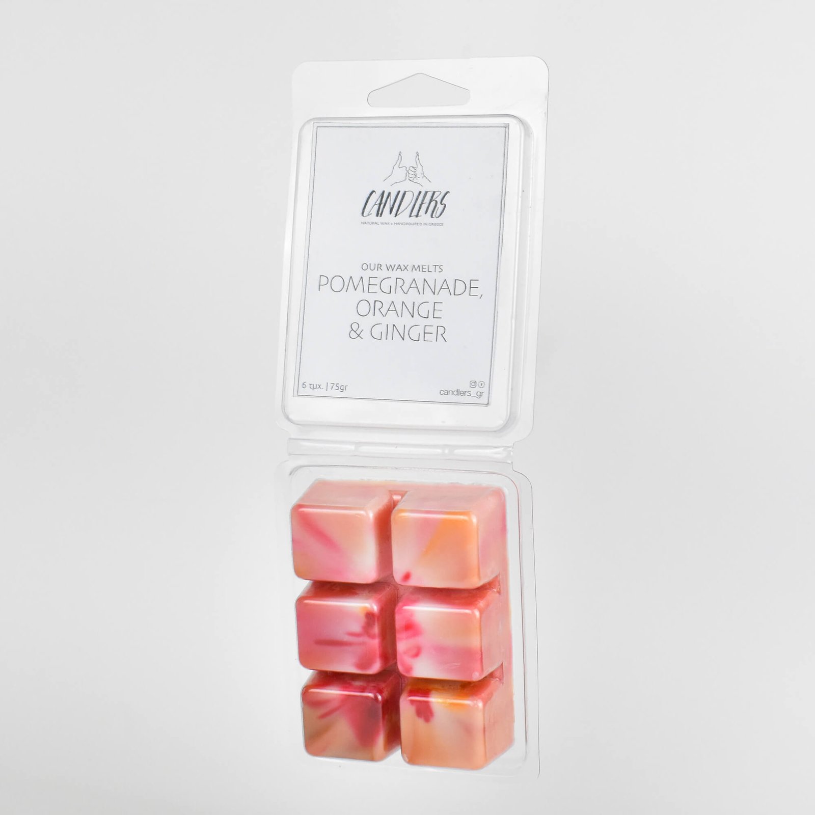 wax melts 75gr με άρωμα pomegranate, orange & ginger