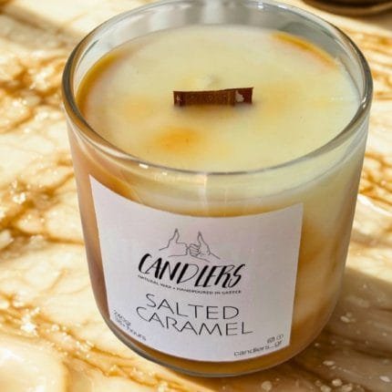 Αρωματικό κερί σόγιας 220γρ με άρωμα Salted Caramel