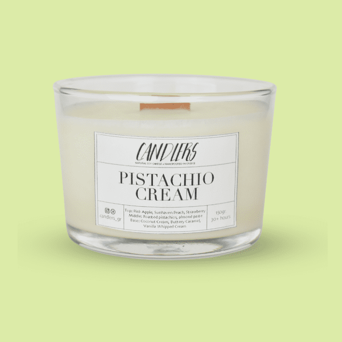 Αρωματικό κερί σόγιας 150γρ με άρωμα pistachio cream