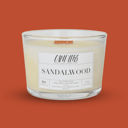 Αρωματικό κερί σόγιας 150γρ με άρωμα sandalwood