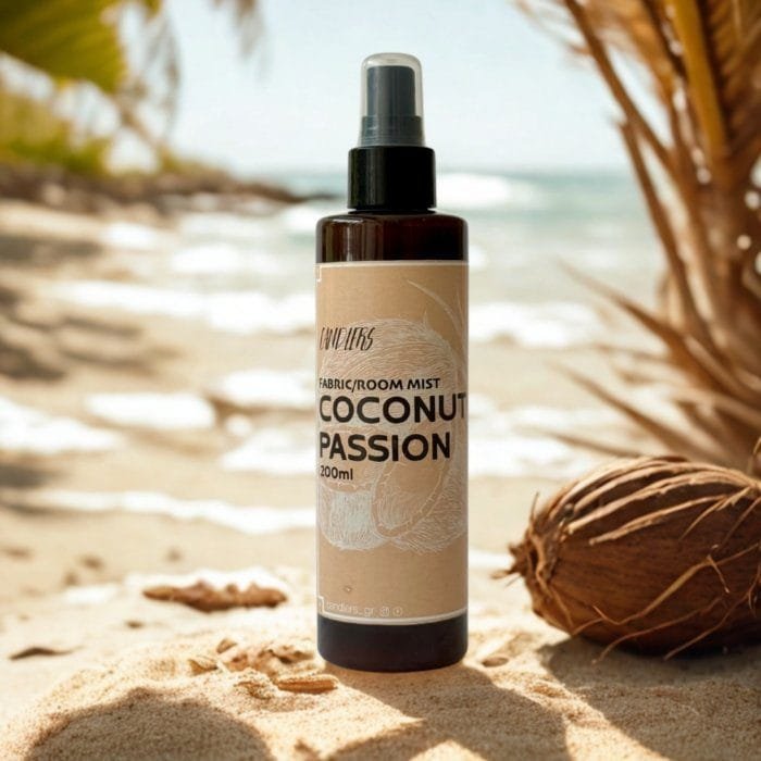 Το Coconut Passion Fabric & Room Mist 200ml συνδυάζει τη γλυκιά, κρεμώδη καρύδα με απαλές νότες βανίλιας, δημιουργώντας μια εξωτική ατμόσφαιρα χαλάρωσης. Με μερικούς ψεκασμούς, ανανεώνει υφάσματα, κουρτίνες και χώρους, χαρίζοντας μια αίσθηση ζεστασιάς και καλοκαιρινού αρώματος που διαρκεί! 🌴🥥✨
