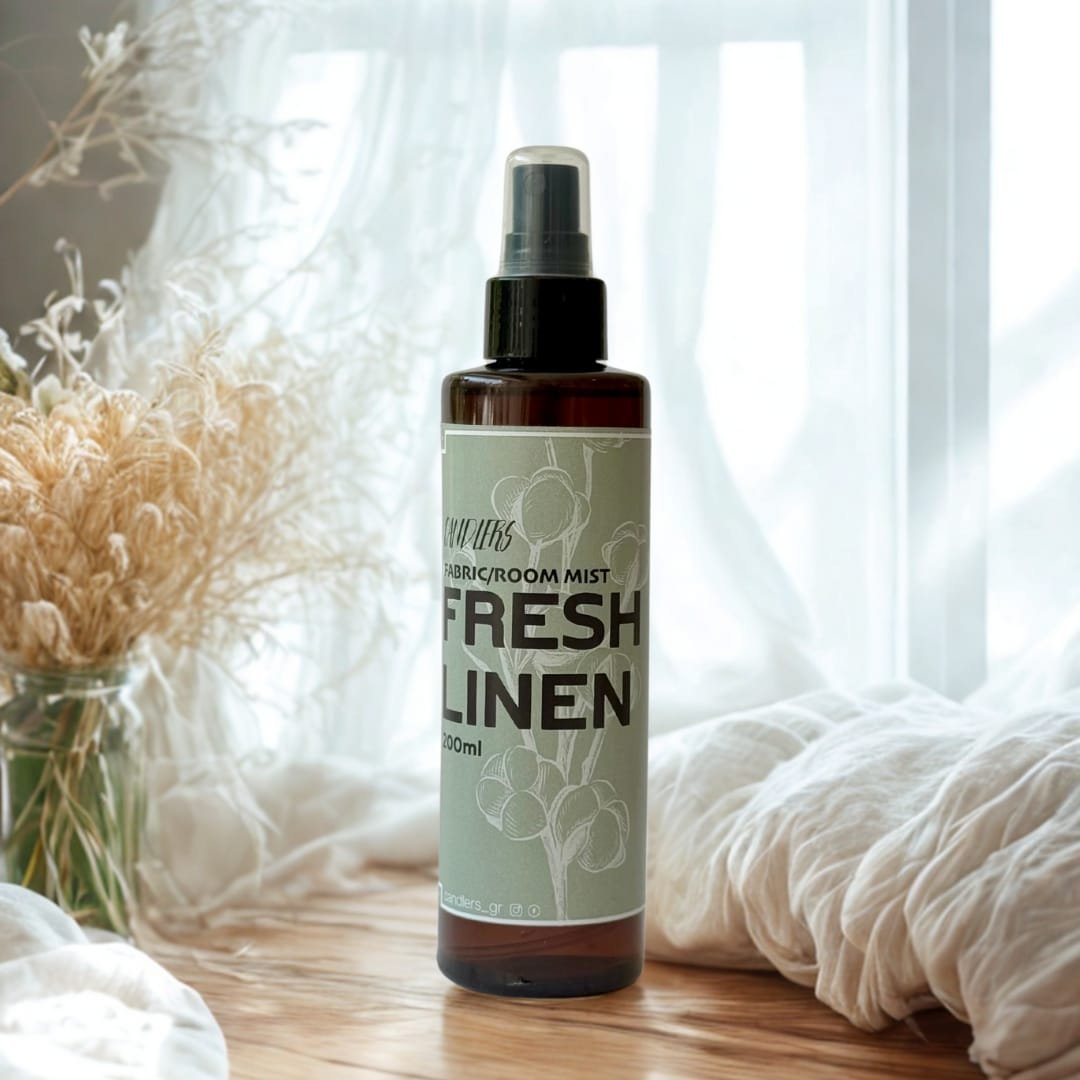 Fresh Linen - Fabric/Room Mist 200ml. τα Fabric & Room Mists είναι ιδανικά για καθημερινή χρήση, χωρίς να βαραίνουν την ατμόσφαιρα. Επιλέξτε το αγαπημένο σας άρωμα και μετατρέψτε τον χώρο σας σε ένα αρωματικό καταφύγιο χαλάρωσης και ευεξίας! ✨🌿