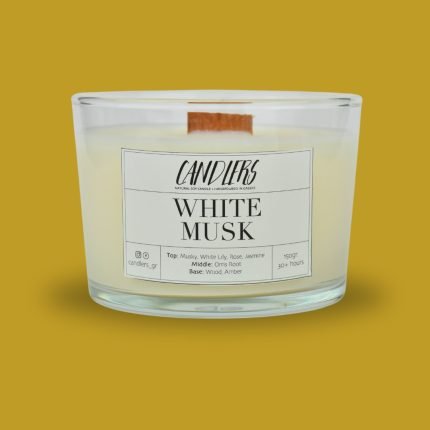 Αρωματικό κερί σόγιας 150γρ με άρωμα White Musk