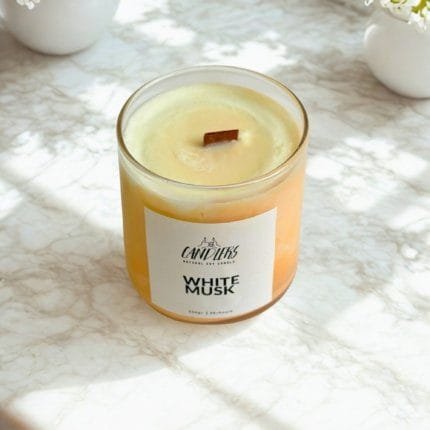 Αρωματικό κερί σόγιας 220γρ με άρωμα White Musk