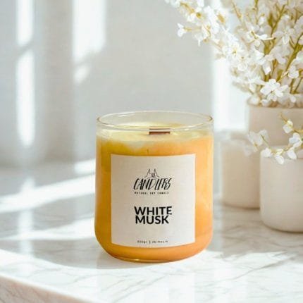 Αρωματικό κερί σόγιας 220γρ με άρωμα White Musk