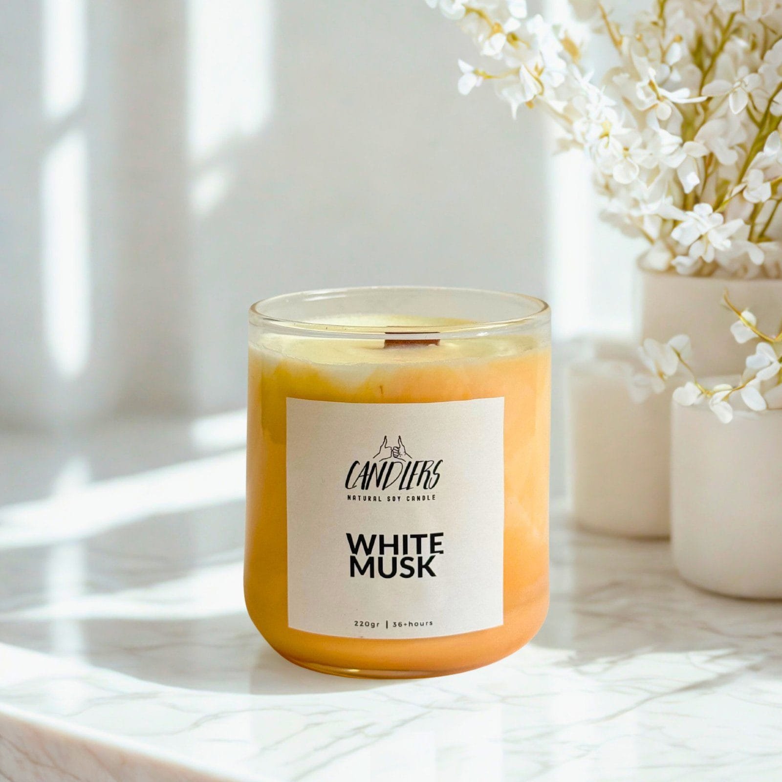 White Musk 220gr Αρωματικό κερί σόγιας 220γρ με άρωμα White Musk