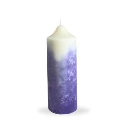 διακοσμητικό κερί σόγιας Κολωνα 11,5x4cm marble λιλά