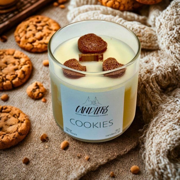 Αρωματικό κερί σόγιας 220γρ με άρωμα Cookies