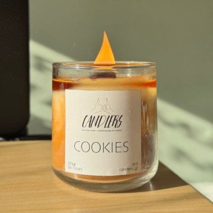 Αρωματικό κερί σόγιας 220γρ με άρωμα Cookies
