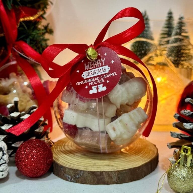 Χριστουγεννιάτικη Μπάλα Wax Melt 80gr με άρωμα Gingerbread Caramel Mousse
