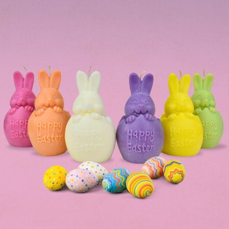 διακοσμητικό κερί σόγιας πασχαλινός λαγός