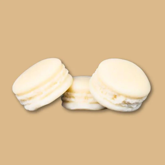 wax melt σε σχήμα macaron με άρωμα coconut