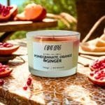 Αρωματικό κερί σόγιας 150γρ με άρωμα pomegranade, orange & ginger