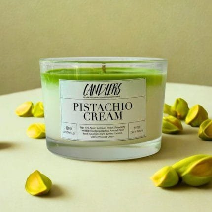 Αρωματικό κερί σόγιας 150γρ με άρωμα pistachio cream
