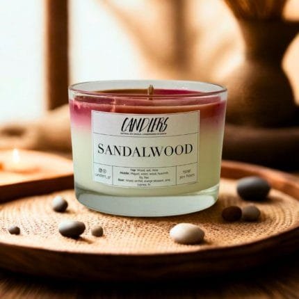 Αρωματικό κερί σόγιας 150γρ με άρωμα sandalwood
