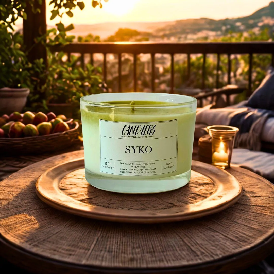 Σύκο κερί σόγιας 150gr Αρωματικό κερί σόγιας 150γρ με άρωμα σύκο