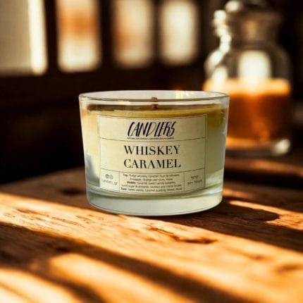 Αρωματικό κερί σόγιας 150γρ με άρωμα whiskey caramel