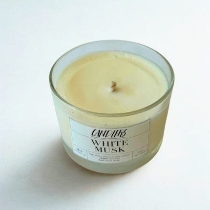 Αρωματικό κερί σόγιας 150γρ με άρωμα White Musk
