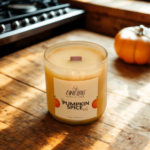 φυτικό κερί σόγιας 220 γραμμαρίων κεριού, με άρωμα pumpkin spice