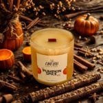 φυτικό κερί σόγιας 220 γραμμαρίων κεριού, με άρωμα pumpkin spice