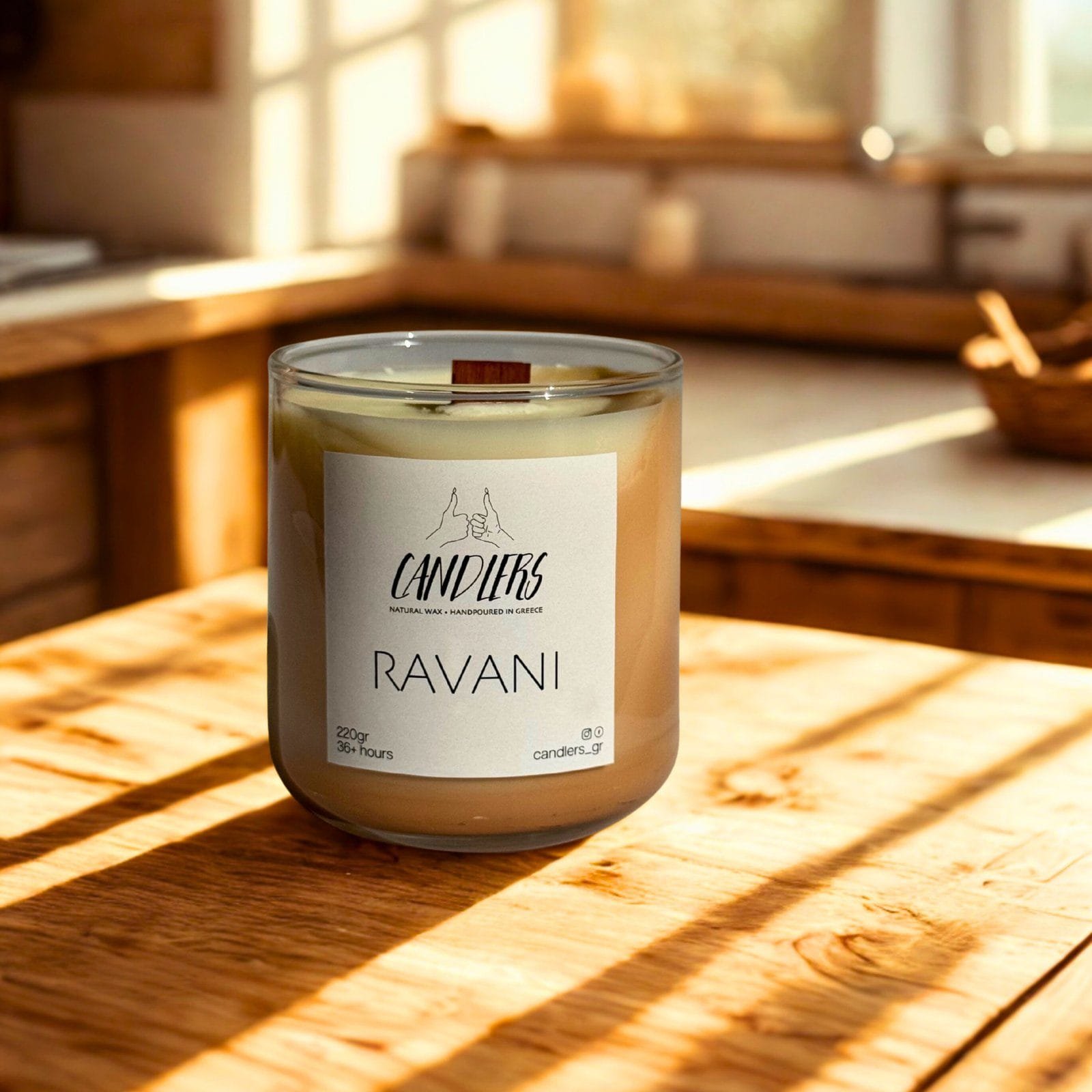 Ραβανί 220gr αρωματικό κερί σόγιας 220gr με άρωμα Ραβανί