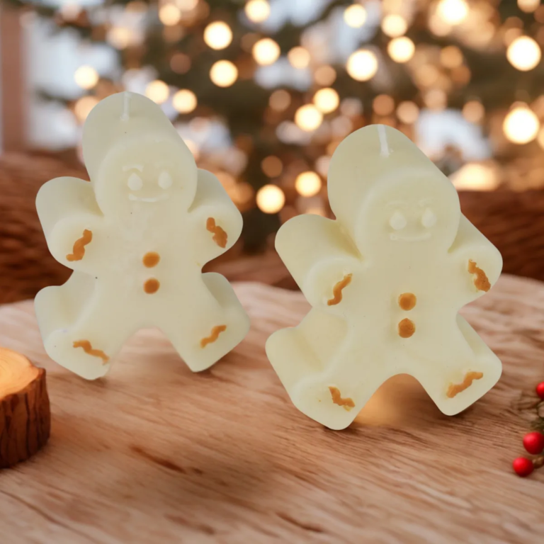 gingerbread man διακοσμητικό κερί σόγιας