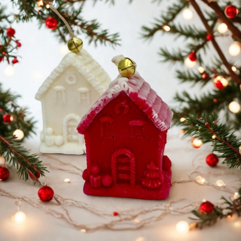 Χριστουγεννιάτικο Σπιτάκι από φυτικό κερί σόγιας