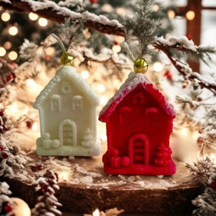 Χριστουγεννιάτικο Σπιτάκι από φυτικό κερί σόγιας