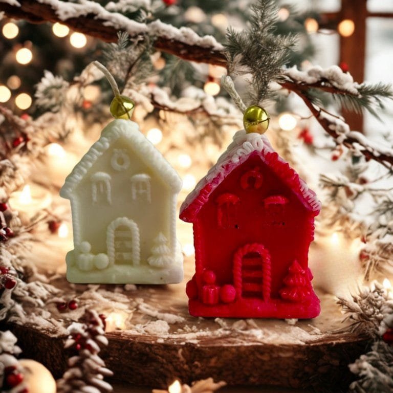 Χριστουγεννιάτικο Σπιτάκι από φυτικό κερί σόγιας