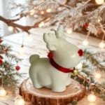 Χριστουγεννιάτικος Τάρανδος ''Rudolf'' από φυτικό κερί σόγιας. διακοσμήστε τον χώρο σας με το πιο Χριστουγεννιάτικο σχέδιο