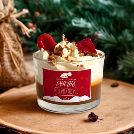 Αρωματικό κερί σόγιας 150γρ με άρωμα Μελομακάρονο