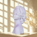 διακοσμητικό κερί σόγιας γυναίκα των λουλουδιών σε χρώμα λιλά