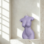 διακοσμητικό κερί σόγιας μεσογειακό σώμα σε χρώμα λιλά