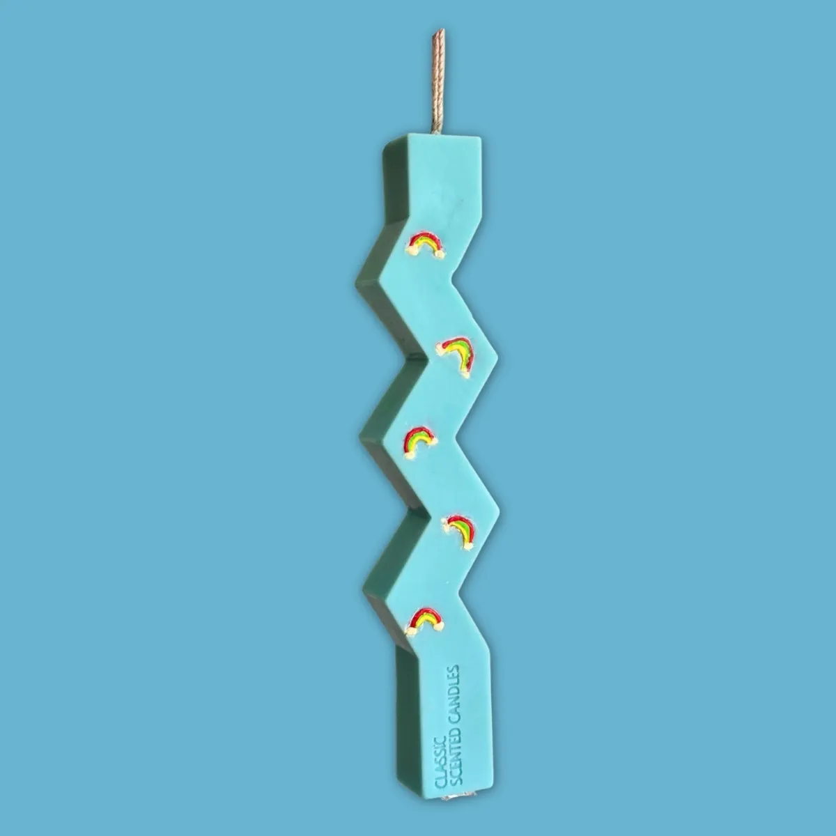 Ζωγραφιστή λαμπάδα με ουράνια τόξα Ζωγραφιστή Πασχαλινή λαμπάδα κυματιστή από κερί σόγιας με Ουράνια Τόξα