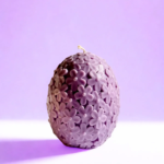 Χειροποίητο πασχαλινό κερί σόγιας σε σχήμα αυγού με λουλούδια