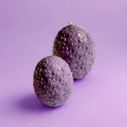 πασχαλινό διακοσμητικό κερί σόγιας αυγό με λουλούδια