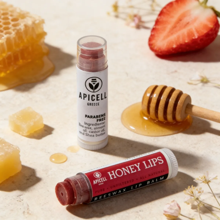 Lip Balm Φτιαγμένα από φυσικό μελισσοκέρι δικής μας παραγωγής, βούτυρο καριτέ, καστορέλαιο και αμυγδαλέλαιο θρέφουν σε βάθος, επουλώνουν και διατηρούν τη φυσική υγρασία και λάμψη των χειλιών, ακόμα και τις πιο κρύες μέρες. Με γεύση Φράουλα